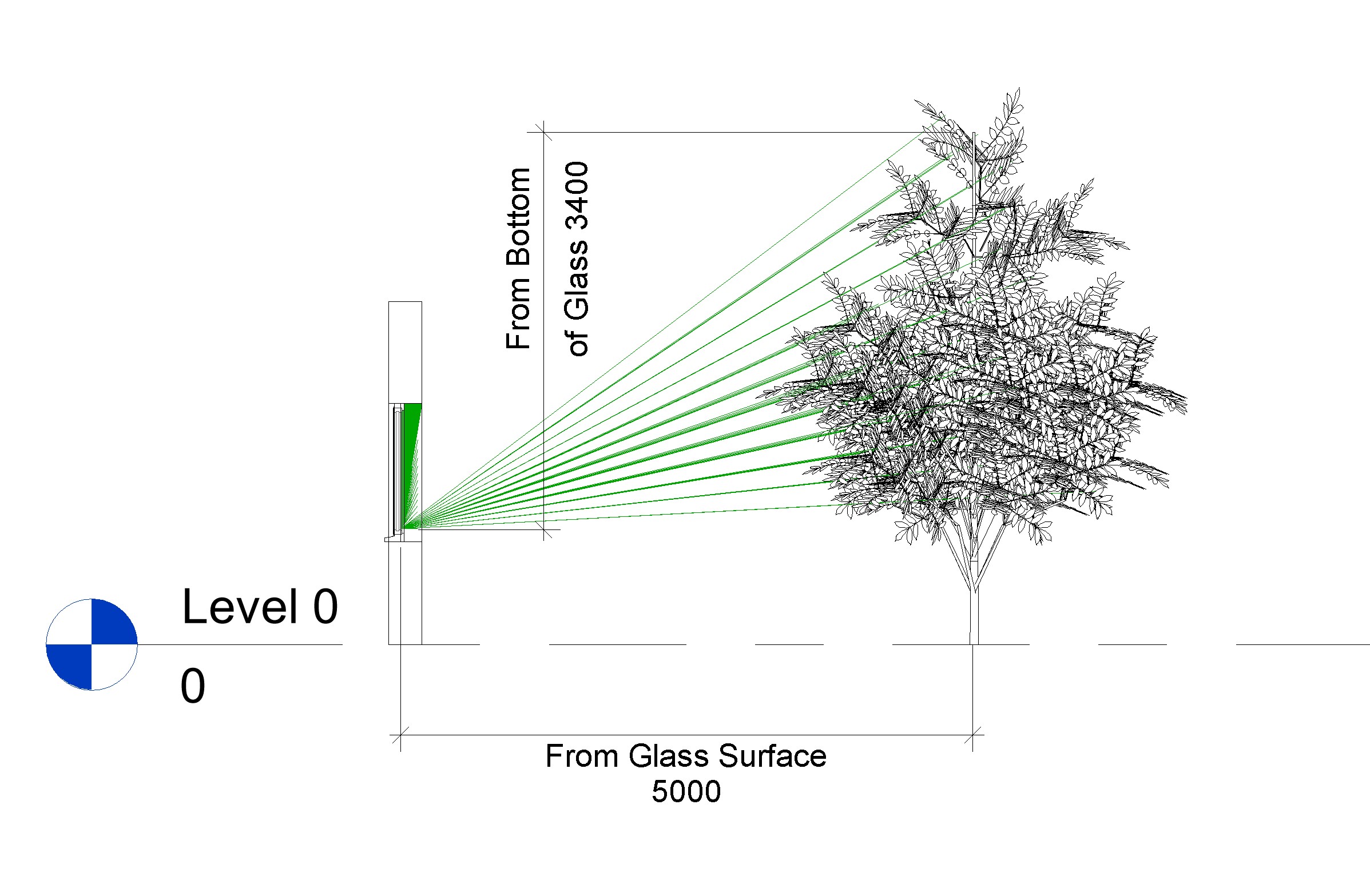 Tree Shading Model Lines Section View Tree Shading Model Lines Section View